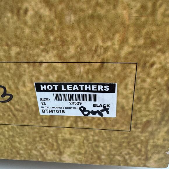 NWT Hot Leathers BTM1016 Men's Classic Black 11-inch Harness Leather Boots - Picture 8 of 8